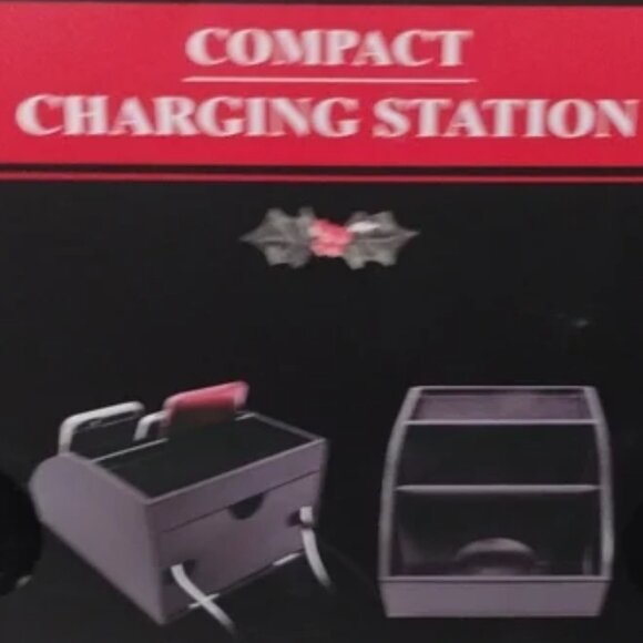 Wood CHARGING STATION Valet Organizer Black 4.5 x 6.5 x 8 inches - Picture 2 of 10